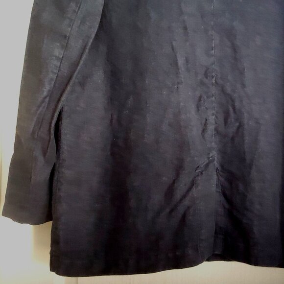 Garnet Hill Linen Career Business Travel Resort Nautical Coastal Button Blazer M - Picture 9 of 15